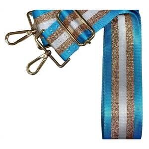 NEW CTHRU women's 5 stripe crossbody adjustable detachable purse strap bag in bl